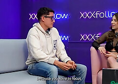 Shy BIG COCK Pipeboy SEXMEX Porn Mansion winner fucks little Colombian in XXXfollow Sessions #5