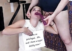 Kendra Heart is a sexy angel who helps Dr. Mercies get relief for all the naughty things his ex-gfs used to say to him by offering her throat for tort