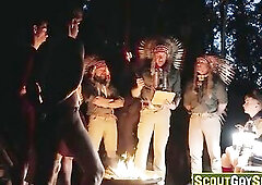 WTF! Why is the forest full of nude dudes!? Check out the shocking truth! The Elite Scout troop is a veritable 24 hour fuckfest!
