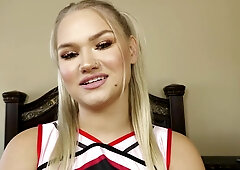 Perky Cheerleader Harley King Lets Her Pappy Pound Her