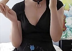 Gorgeous Trans GF Dildos Her Fat Ass and Cums for You - Ass to Mouth