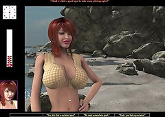 CGI redheads engage in intimate acts with close-up detail