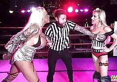 Big Tits blonde girls fucking and fighting huge massive tits squirt orgasm