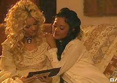 Carmen Luvana and Kaylani Lei are enjoying fucking in the night