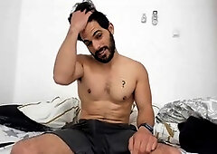 Hairy muscle hunk Sorddsix goes solo with a steamy self-handjob