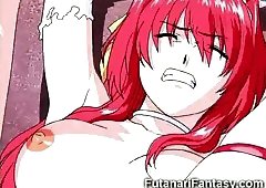 Toon Futanari Cums On Girl