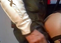 - Leather puppy bareback session .