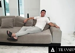 Siri Dahl invites trans friend Kasey Kei to surprise her boyfriend Reese Rideout with an INSANE threesome! Siri gets rough fucked and spitroasted by t