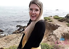 Oral sex session and roadhead whilst on a voyage with Riley Rose