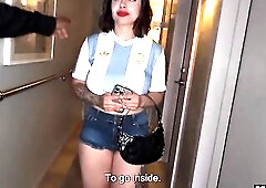An Argentinian Angel Screwed In double penetration For Liking A Movie scene Discriminating French Football Team Ebony Players !!!