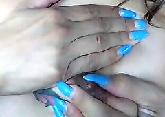 Mexican tgirl testing out her lactating boob