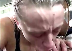 Real episode of a doxy getting paid to give a oral in public