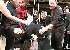 Big Boobed anal fucked & fisted in public