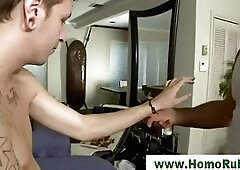 guy gets oily massage