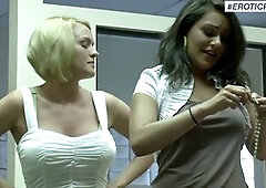 Dark-hued manmeat in a wild threeway with Krissy Lynn and Charley Chase