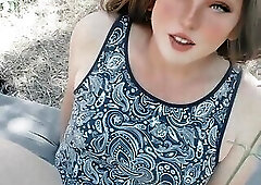 Angelina Crosdresser Outdoor Masturbation