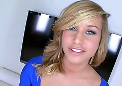 Blonde Swallows Cum From A Guy After Giving Head And Fucking Good