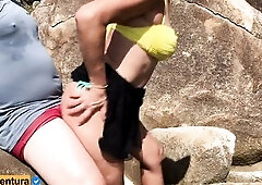 Compilation of Sex and cumshots on the public beach