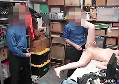 Sexy Cute Teen 18+ Thief Banged By Horny Security Guards