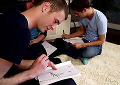 Next Door Twink: Stiffy Tugging in the Threeway Suckfest