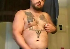 Bathroom jerkoff and milking