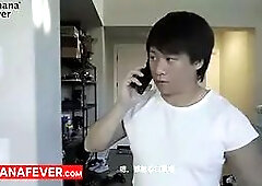 Beijing Buff Bro and His Porn Star Girlfriend Fucking at His parents House AMWF