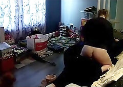 Aunties ass showered with cum (hidden cam)