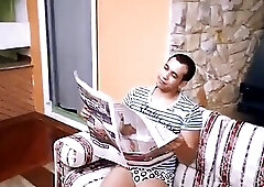 Big ass tranny nerd Carla Cardille sucks a boner outdoors