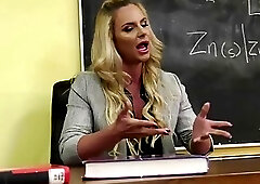 Hot Professor gets banged hard by her students