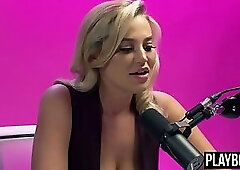 Blonde teen Blake Blossom interview and masturbation to orgasm