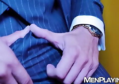 Hunt Latino stud Gustavo Cruz pulls his monster cock to stroke it solo