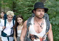 Picnic fucking in a tent for two girls and their partners