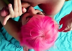 European teen sucks cock in preparation for wild fuck ride