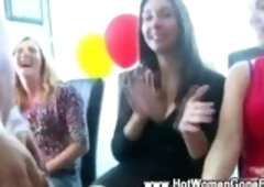 Lewd party with girls who are not shy at all of helping themselves to a thick cock