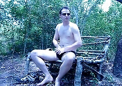 Gay cock, onanism, outdoor