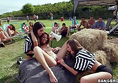 Field Fucking Day With Jamie Valentine, Lizz Tayler And Trinity St Clair