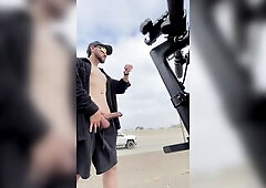 TOOK MY E-SCOOTER down the bike trail and got caught flashing my large knob to passerby's! Public Exhibition ??