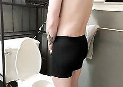 Trans Male Pees With His Packer for the 1St Time (and makes a mess)