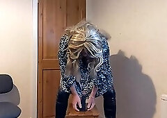 Short Dress, Long Boots and Toy