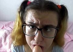 Stepdaddys little slut gets mouth training