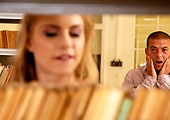 Playful babe Bonnie Dolce grunting with a hard cock inside