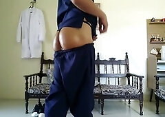 Amateur femboy, doctor office, bareback anal