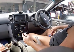 Craig sitting in the car