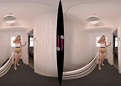 Seducing Stepdad - Hot Blonde Babe Solo Striptease