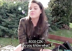 Public Agent - zoomer with a RBF and a wonderful butt lets me Creampie her twat outside