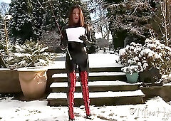 Thank you in the snow