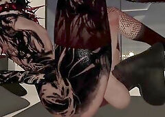 Femboy bangs himself with an screw machine in vrchat