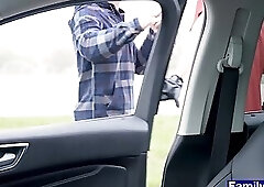 Cute teen spreads his bare cheeks for a hard pounding