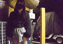 Cute CD Exposed Outdoors and Ejaculated while Ashamed H