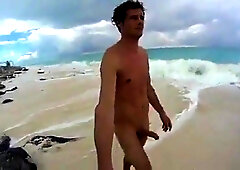 Str8 men jerk off in Cuba beach Playa 6